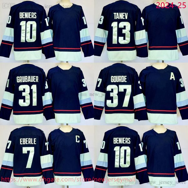 Movie College Ice Hockey 37 Yanni Gourde Jersey 2025 New Embroidery 31 Philipp Grubauer 13 Brandon Tanev 10 Matty Beniers 7 Eberle Jerseys