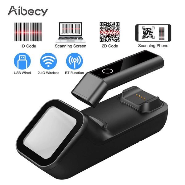 Other Electronics Aibecy 3-in-1 barcode scanner handheld 1D2DQR barcode reader supports BT 2.4G wireless USB wired connection J240913