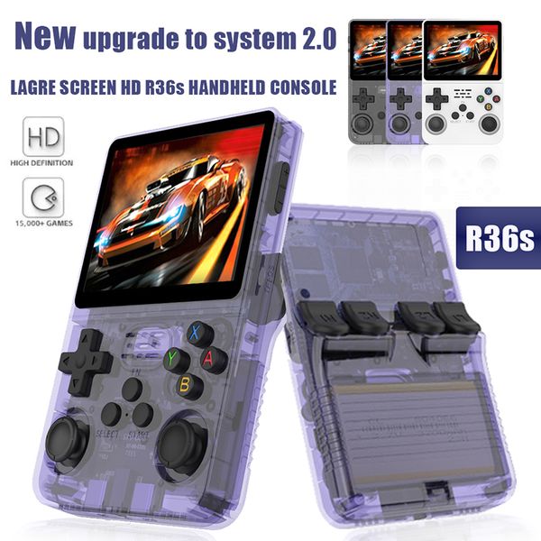 R36S Retro handheld game console ux System 3.5-inch IPS Screen Mini Portable Handheld Video Player 64GB 15000 games