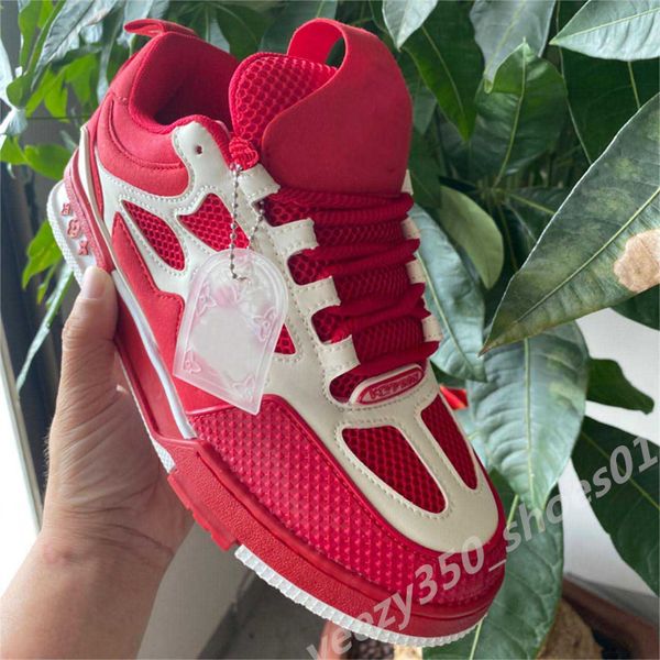 Summer breathable classic Luxury mens women casual shoes skate White lovers trainer designer sneakers printing low cut green red black white