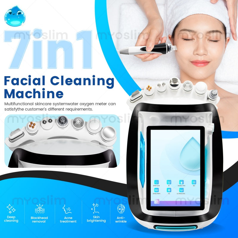Hot Selling Water Hydra Dermabrasion Machine Oxygen Ice Blue Smart Jet Aqua Peeling Small Bubble Microcurrents For Facial Cleansing Machine