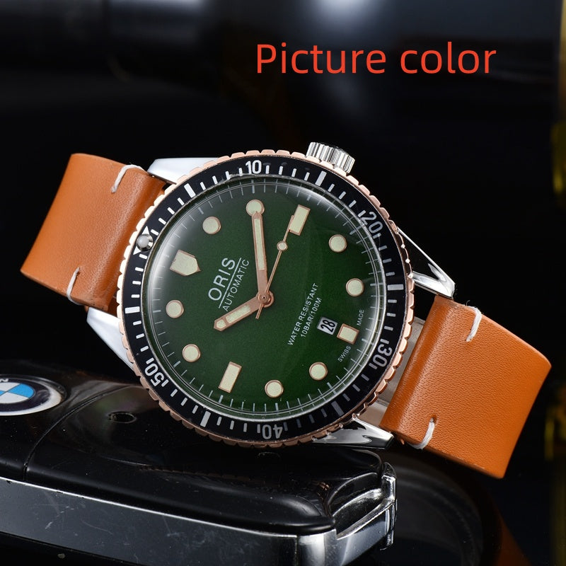 Oriss Wrist Watches for 2025 Mens Watches Three needles Quartz Watch High Quality Top Luxury Brand designer Clock Leather Strap Fashion Holiday gift