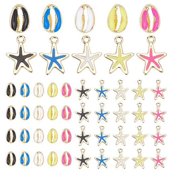 40 Stück 10 Stil Rack Plating Legierung Charms