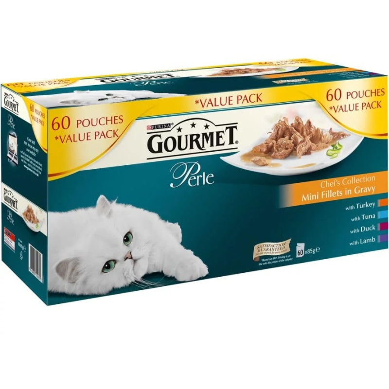Gourmet Perle Chef Collection Pack Cat Food - 60 x 85g