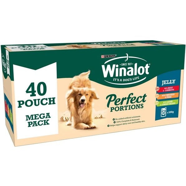 Winalot Perfect Portions Dog Food Mixed in Jelly - 40 x 100g