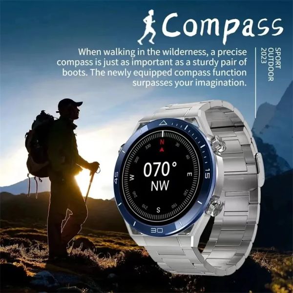 2024 New AMOLED Smart Watches Men Custom Dial Answer Call Sport GPS Track Compass NFC IP68 Waterproof Smartwatch For IOS Android