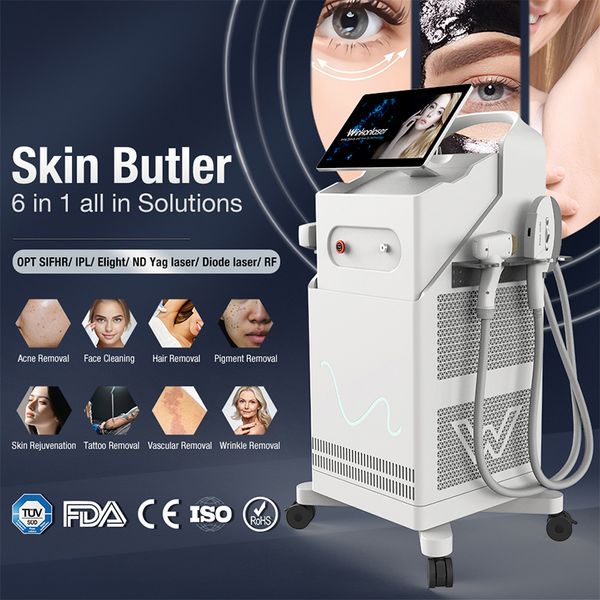 ND Yag laser tattoo removal OPT SHR fast hair removal machine 1320nm carbon face cleaning FDA CE approved