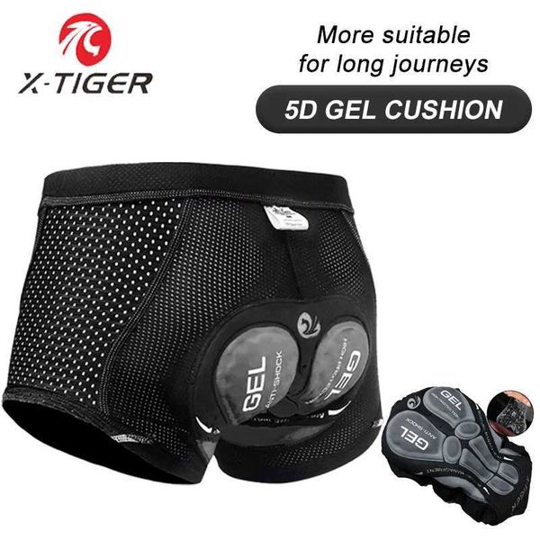 Cycling Shorts X-TIGER Mens bicycle underwear shorts 5D gel pad breathable anti-skid bicycle underwear MTB road bicycle riding shorts boxing