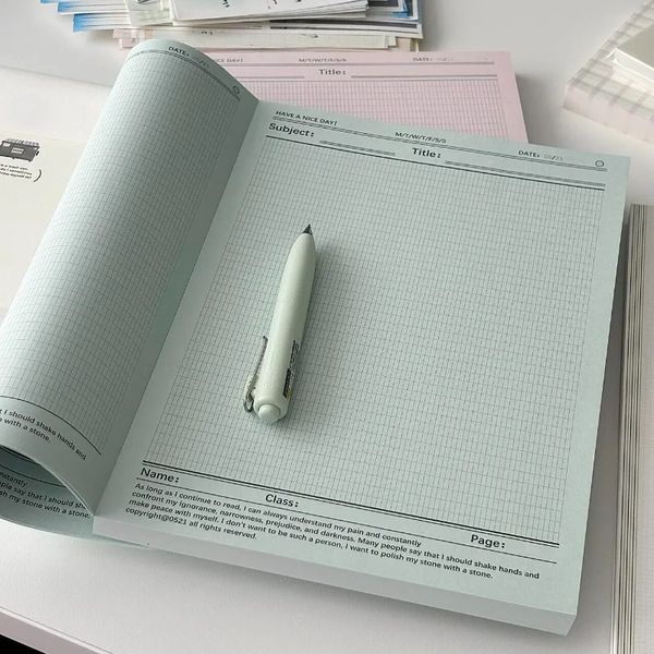 Korean Ins Style Notebook Smooth Thickened B5 Doublesided Writing Book Tearable Student Word Diary Excerpt Notepad 250120