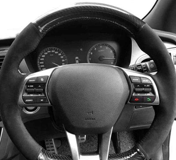 Customized Steering Wheel Cover Non-Slip Suede Braid Car Accessories For Hyundai Sonata 9 2015 2016 2017 2018 2019