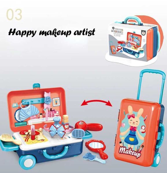 Kitchens Play Food Kitchens Play Food Portable trolley box childrens kitchen toy game house simulation kitchen software medical WX5.21855252