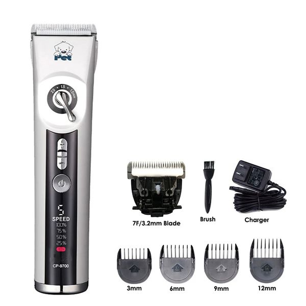 Original CP9700 Dog Hair Clipper Rechargeable Pet Trimmer 5 Speeds Dog Clippers Electrical Cat Grooming Shaver Haircut Machine