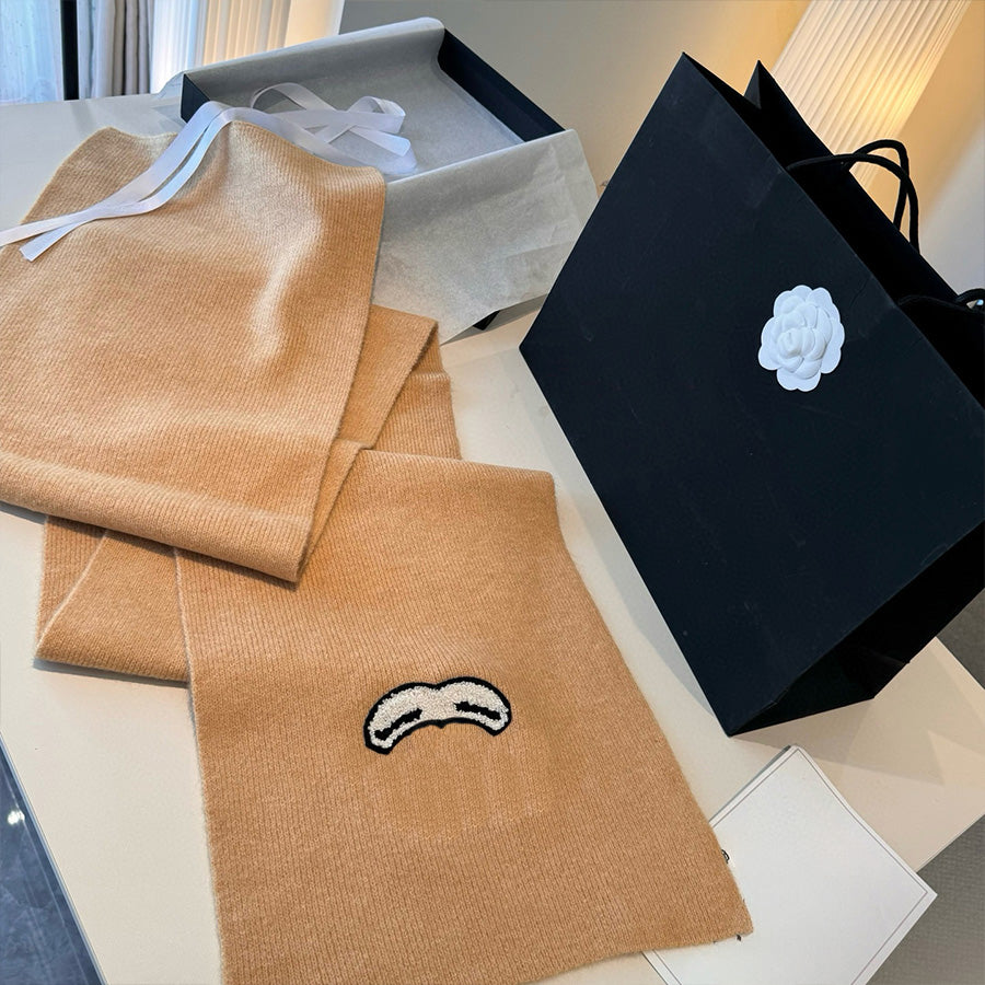 Scarves Designer Scarf Knitting Scarves Letter Ladies&#039; Shawl Winter Warm Windproof Winter Scarf Wave Decoration Less Prone To Snagging Scarf Ca