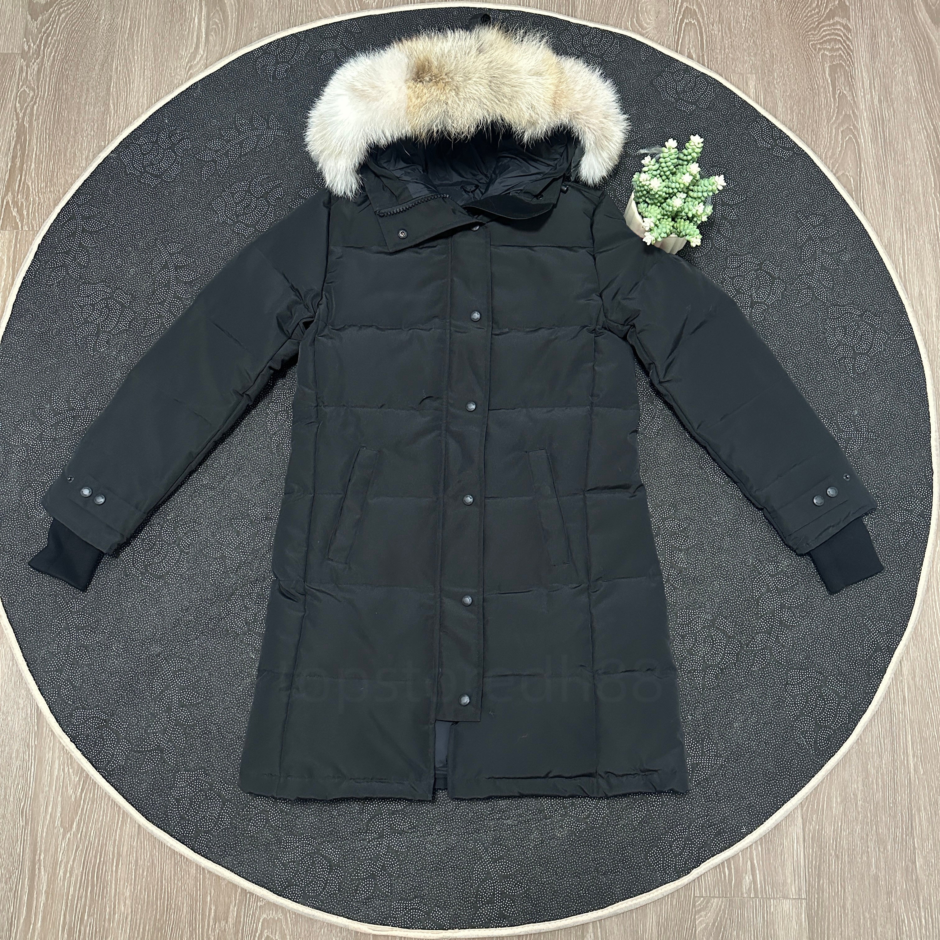 Woman Jacket Fur Puffer Coat Fashion Long Parkas Coats Winter Classic Pattern Down Jackets Designer Womens Puff Outerwear High Quality S-2XL