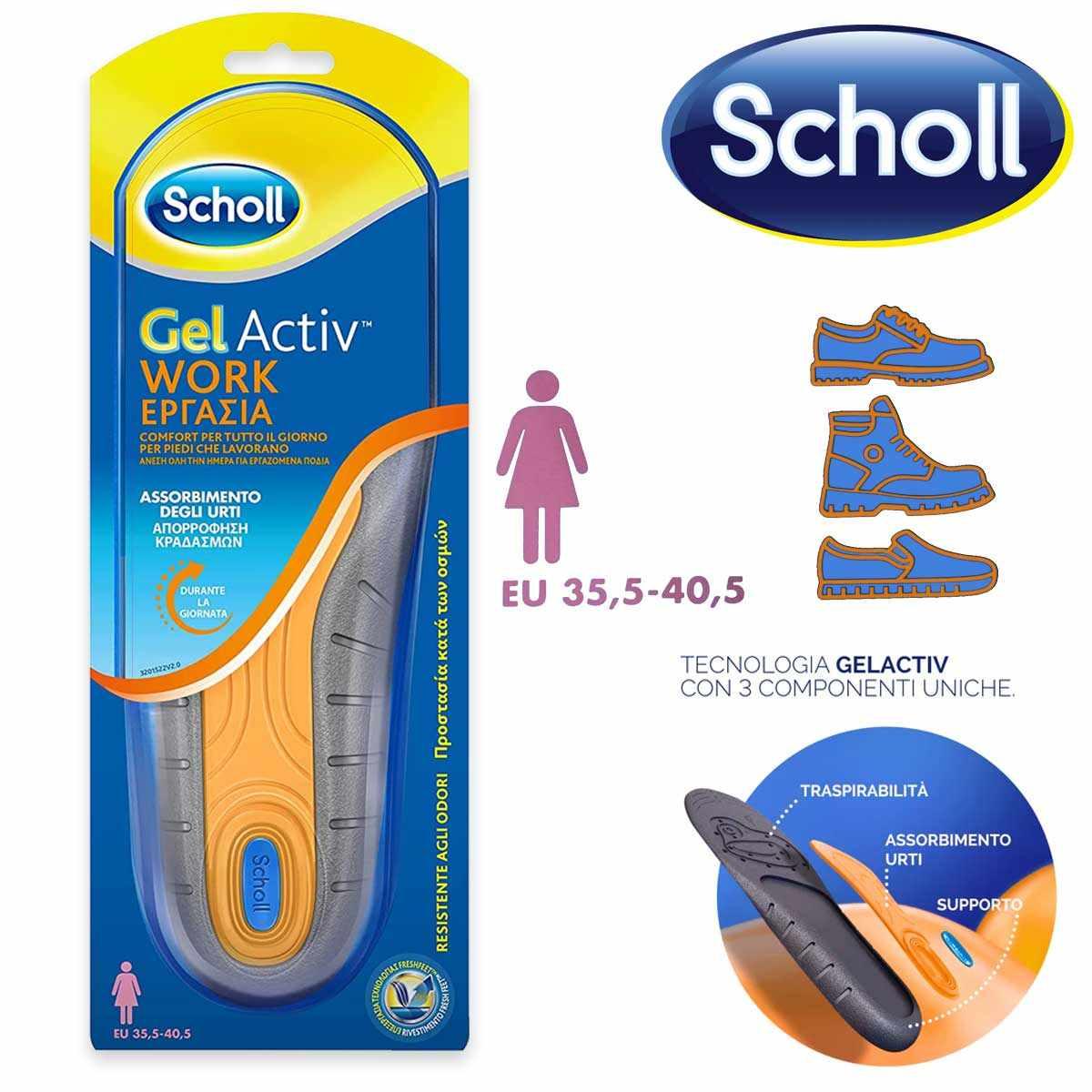 Scholl plantilla de trabajo directo de mujer