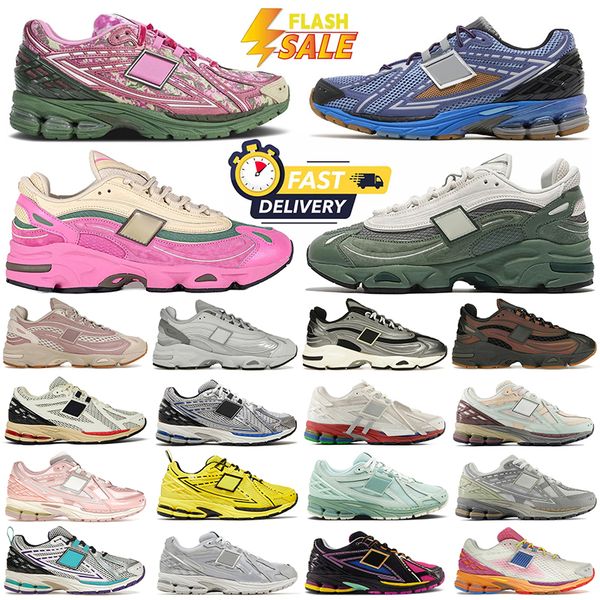 2025 Neon Nights Running Shoes Womens Mens Luxury Silver Metallic Tan Pink Green Grey Trainers Platform Leather Jogging Walking Sea Salt Blu