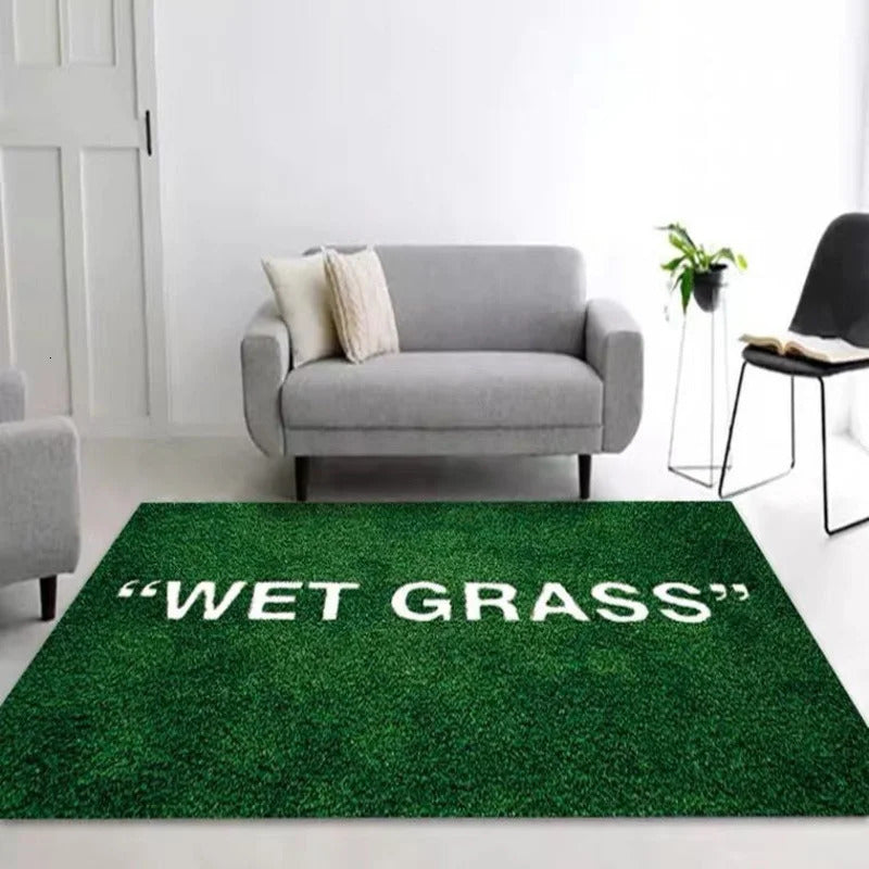 Wet Grass Carpet Green Area Rug Living Room Floor Mat Bedroom Bedside Bay Window Sofa Home Decor Washroom 241015