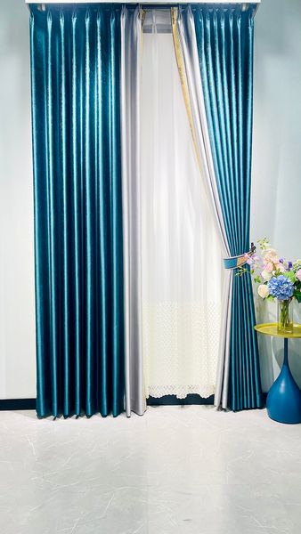 Dazzle colour silk high precision curtain fabrics direct sale woven colour jacquard process wholesale prices