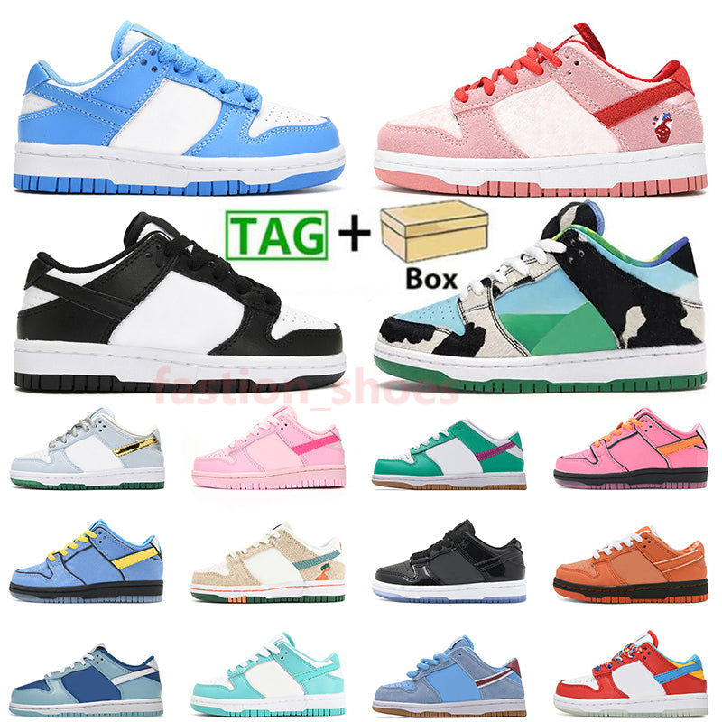 Top Fashion Big Kids Shoes Designer Sb Kid Sneakers Dunksss Pink Foam Triple White Black children boys girls youth grade school toddler infants Spor