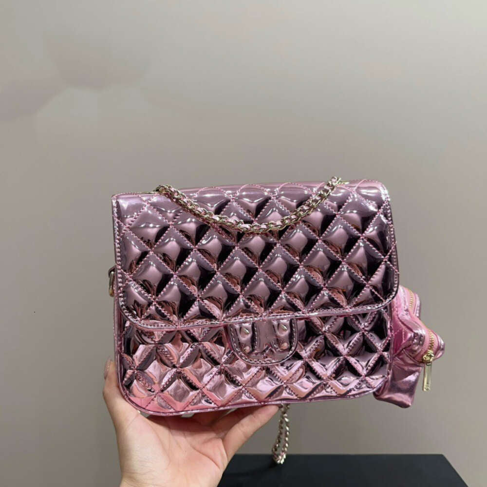 Shoulder Bags Tote Designer Bag LuxuryStar Purse Mirrored Leather Double Chain Bag Luxury Crossbody Bag Backpack Star Chain Shoulder Bag with gold a