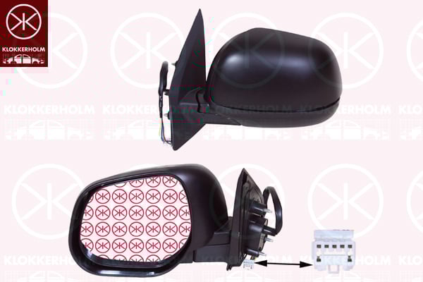 Exterior Mirror KLOKKERHOLM 37501042