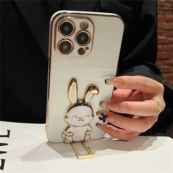 Designer Phone Case Luxurious and cute Rabbit soft phone case suitable for iPhone 16 15 14 13 12 11 Pro Max XS XR 7 8 Plus shock-absorbing s