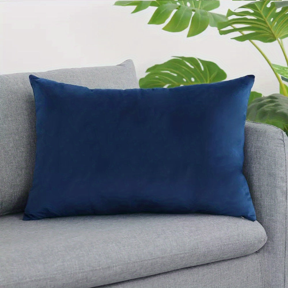 TEMU Set Of 1pc, Velvet Pillowcase, Solid Color Sofa Cushion Cover, Living Room Sofa Home Decoration Super Soft Pillowcase, (30x50cm-12 * 20inch)