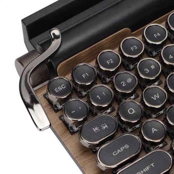 Keyboards Retro Typewriter Keyboard Support Wireless Mechanical Keyboards 83 Keys Computer Keyboard Gamer For Laptop PC Gaming Keyboards y24