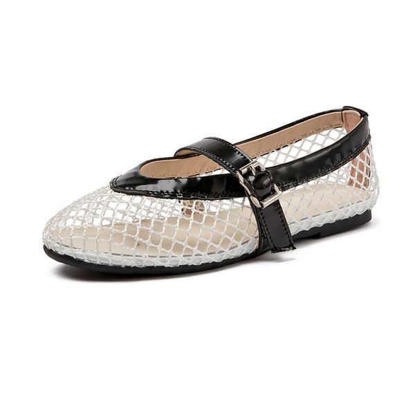 AIYUQI Women&#039;s Ballet Sandals 2024 New Mesh Flat Women&#039;s Sandals Casual Large Size Mesh Spring Summer Shoes Women