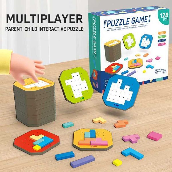 Childrens Tangram Puzzle Toy Geetry Color Logic Thinking Game Montessori Education Mathematics Toy Childrens Brain Training Y241210