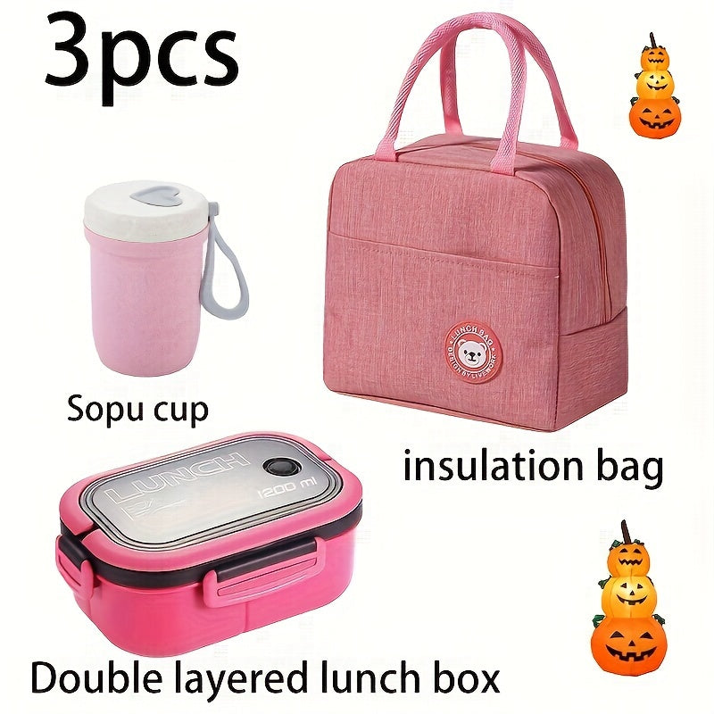 TEMU Handbag, Handbag Set Of 3 - Suitable For Halloween, , Teacher's Day Gift, Microwave Safe, Foldable Fabric Handbags, Ideal For Work And ,