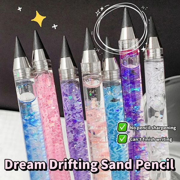 1Pc Kawaii Unlimited Writing Pencil No Ink Pen School Supplies Stationery Art Infinite Funny Pencils For Children 241120