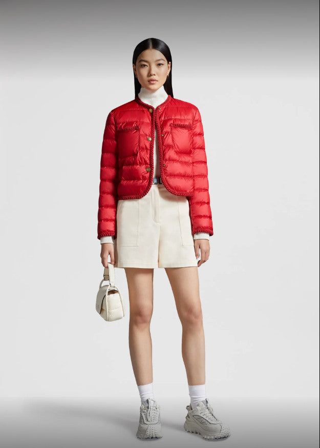 2024 Autumn Winter Women&#039;s White Duck Down Parkas Jackets Zipper Striped Stand Collar Pockets Woman&#039;s Slim Short Coats MKW24013