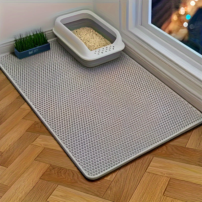 TEMU Extra Large Double-layer Eva Cat Litter Mat - Anti-slip, Waterproof, Urine Resistant, Easy To Clean - & For Indoor Cat Boxes - In 6 Colors,