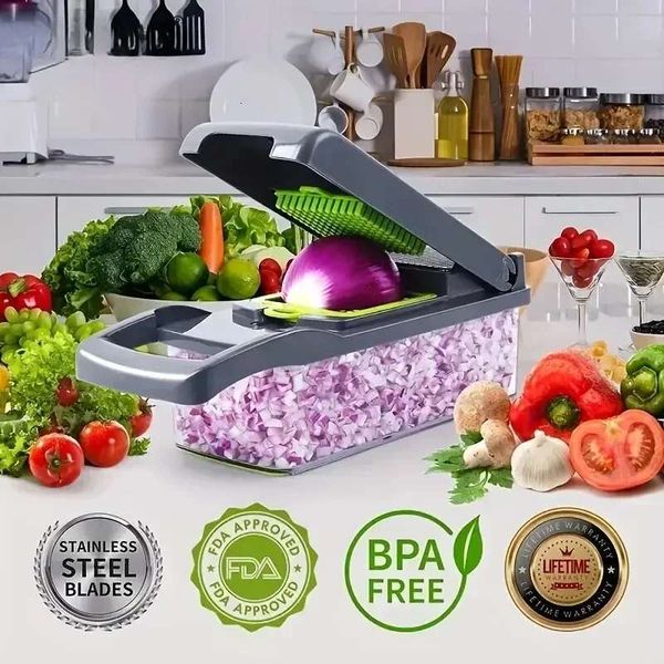 2024 Multifunctional Vegetable Slicer Dicer | 14-16 in 1 Kitchen Tool