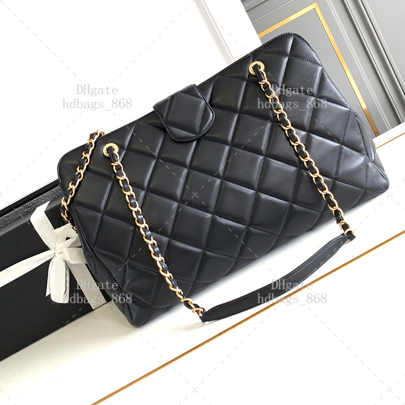 Maxi Bowling Tote Shoulder bags 40cm Genuine Leather Handbag Fashion Crossbody Bags Chain Bags Mirror Top Quality Designer Bags With Box 24C82