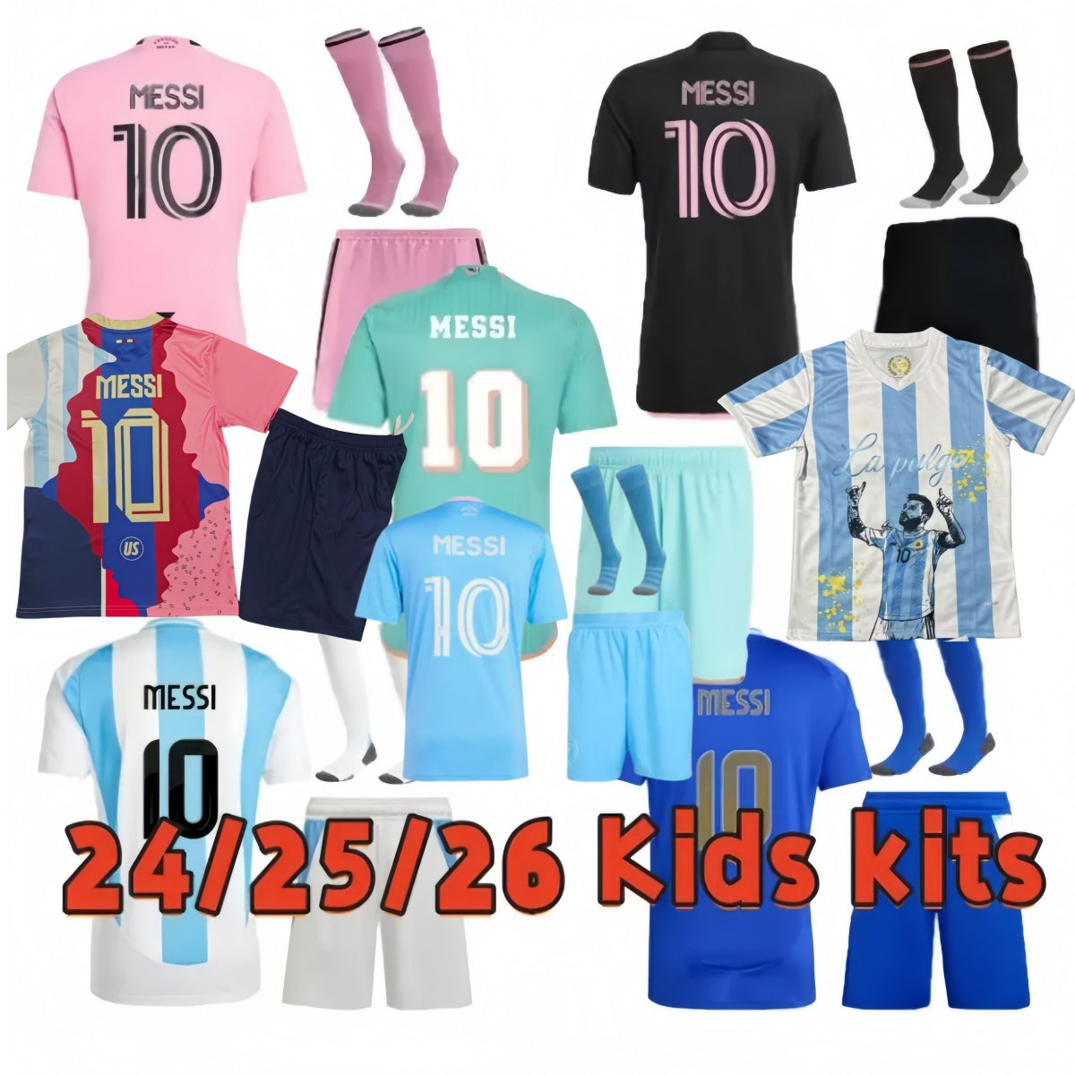 MESSIS kids kits 24 25 26 inters Miamis Soccer Jerseys 2025 baby football shirts.