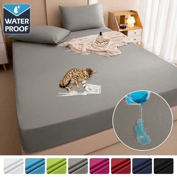 Waterproof pad cover breathable and washable bed healthy antibacterial and mite resistant suitable for twin beds 160x200 W240907
