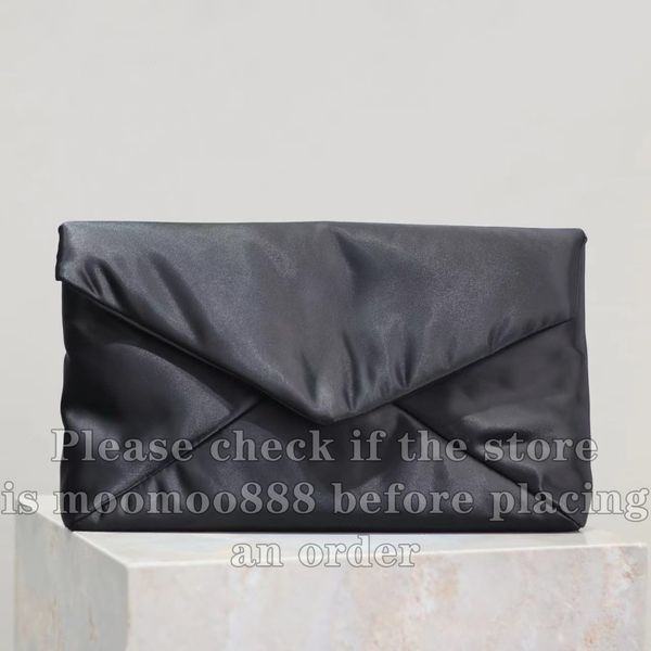 12A All-New Mirror Quality Designer Nylon Bag Luxury Clutch Bag Envelope Bags 29.5CM Handbag for Women Small Bag Luxury Handbags Black Purse