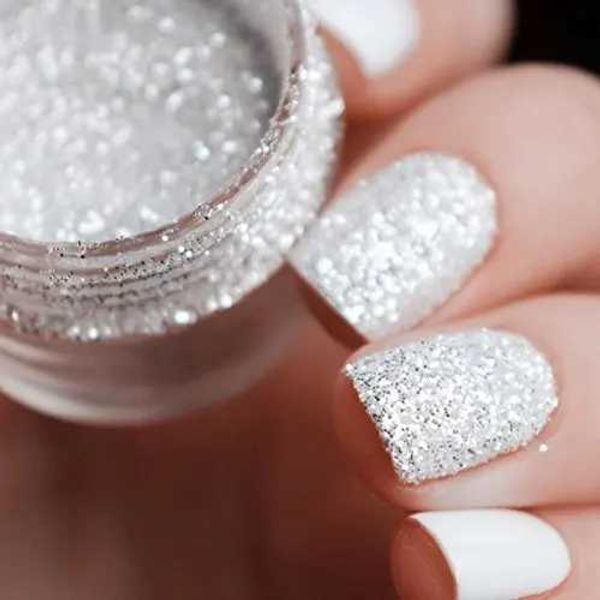 1 box of holographic rose gold nail glitter makeup glitter powder nail art powder dust treatment nail decoration set W240815