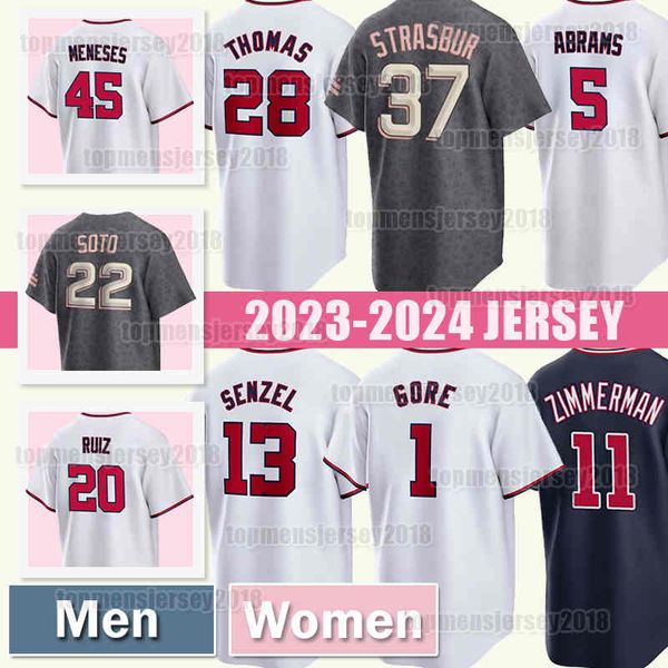 28 Lane Thomas 1 MacKenzie Gore Baseball Jersey Nick Senzel City Connect Washingtons 8 Eddie Rosario CJ Abrams Stephen Strasburg Joey Menese