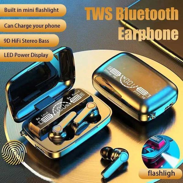 nes TWS earphones intelligent touch control wireless Bluetooth compatible earphones waterproof LED display screen with microphone CL250110