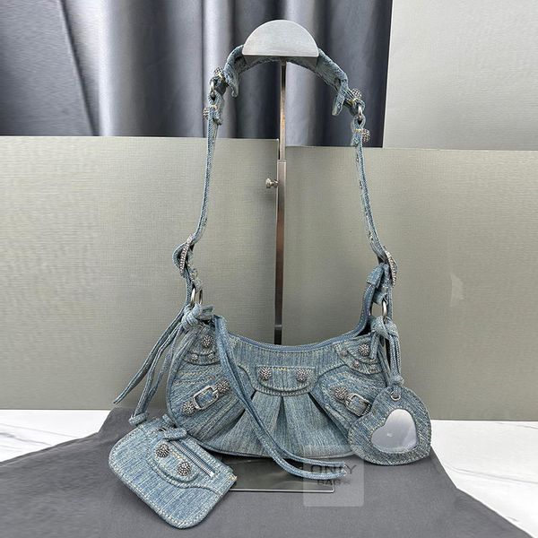 Mirror quality Le Cagole Motorcycle Bags handbags bag shoulder Women luxury Designers Genuine leather crossbody clutch purse Pochette Vintag