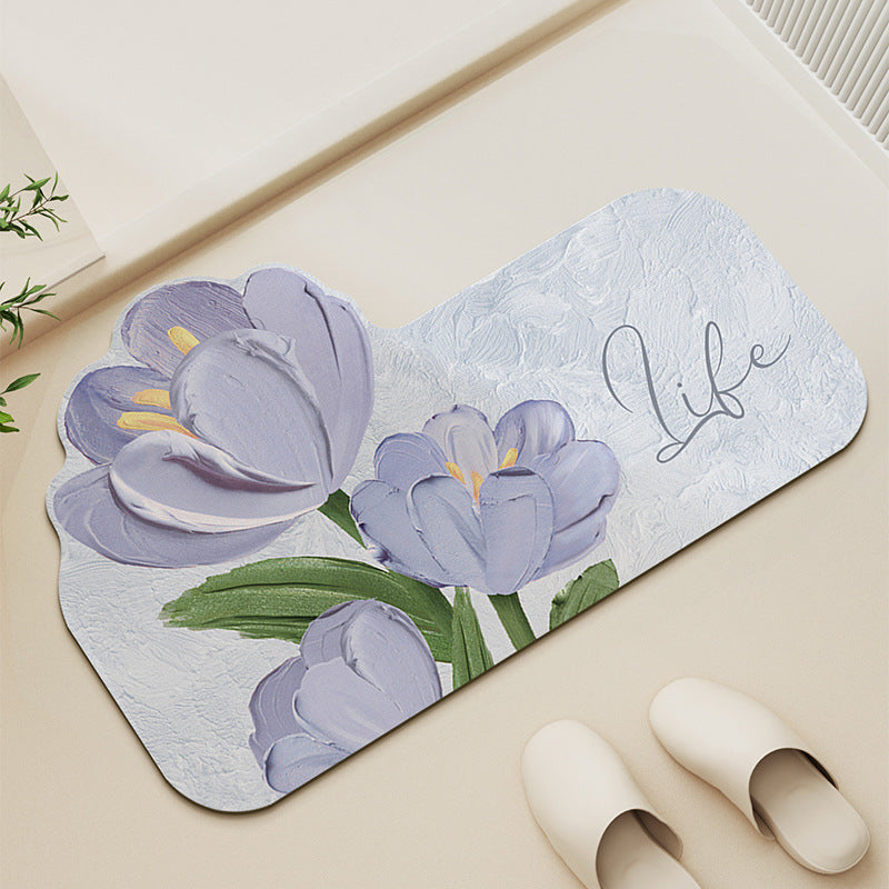 Bathroom Floor Mats Non-slip Absorbent Cushions Toilet Kitchen Foot Mats Door Toilet Carpet