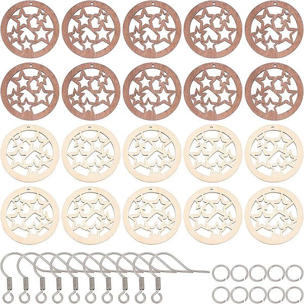 Kits de fabrication de boucles d'oreilles pendantes en bois de bricolage