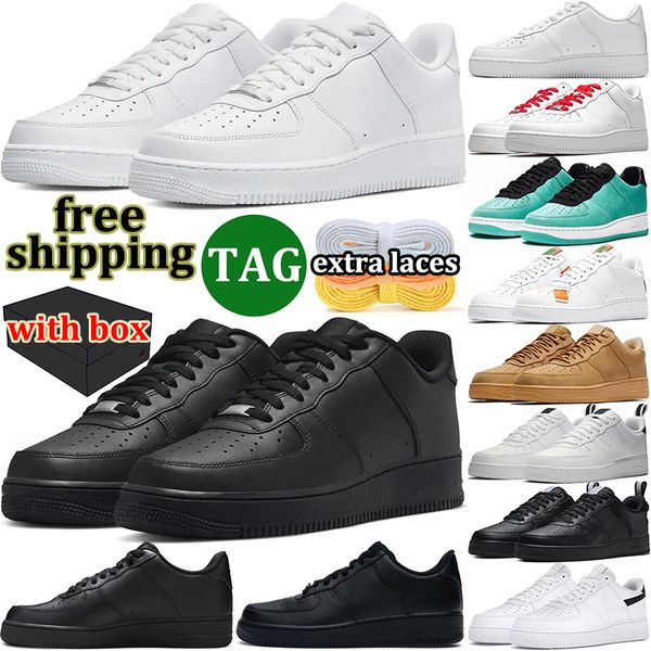 Frete grátis com box Men Women Running Shoes Running Sneakers Menções Mulheres confortáveis Treinadores esportivos Classic Triple White Bl