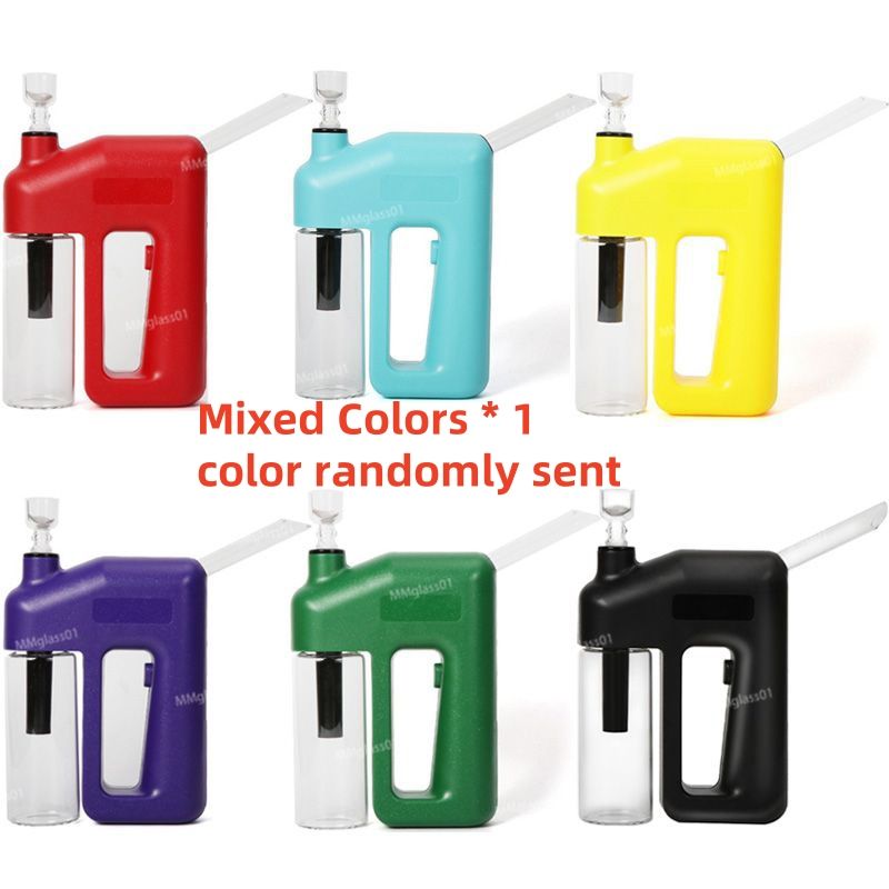 Electric smoking bottle accessories with glass bowl smoking glass water pipe 18mm female connector straight pipe easy to handle mini bubble colored