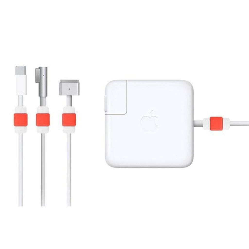 Cable Protectors for Apple MacBook Chargers (6-Pack) - Red