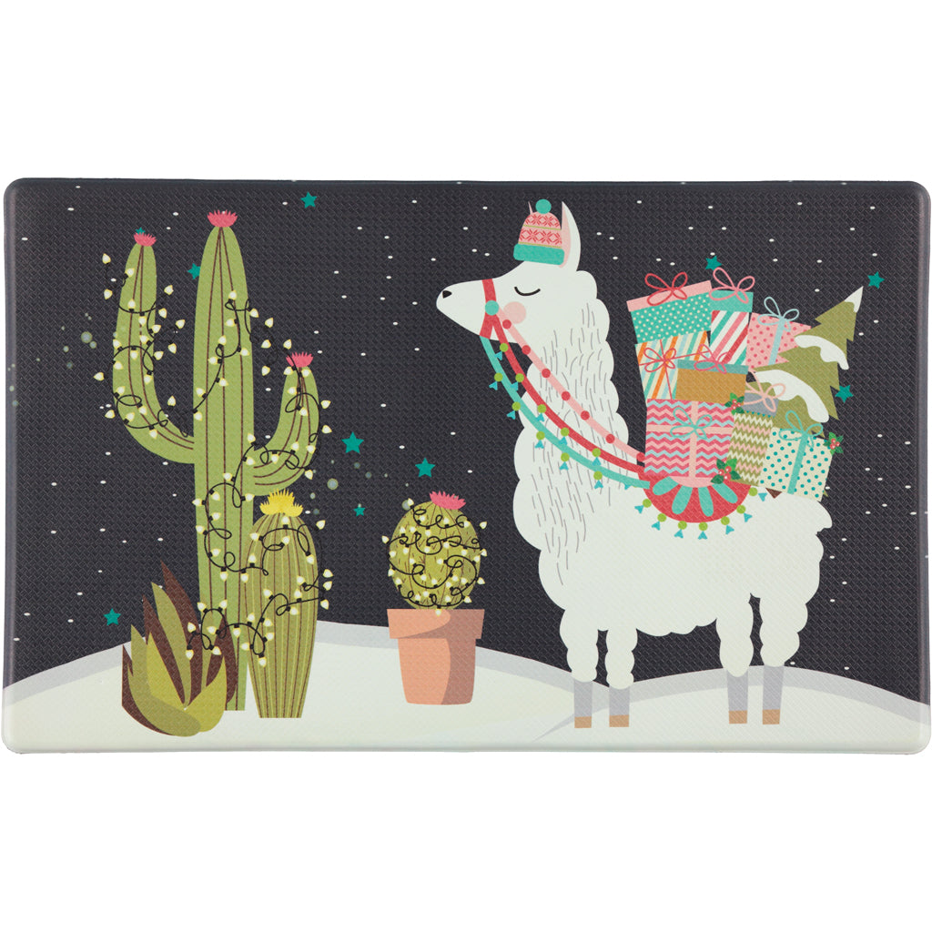 Holiday Anti-Fatigue Floor Mat - CHRISTMAS LLAMA