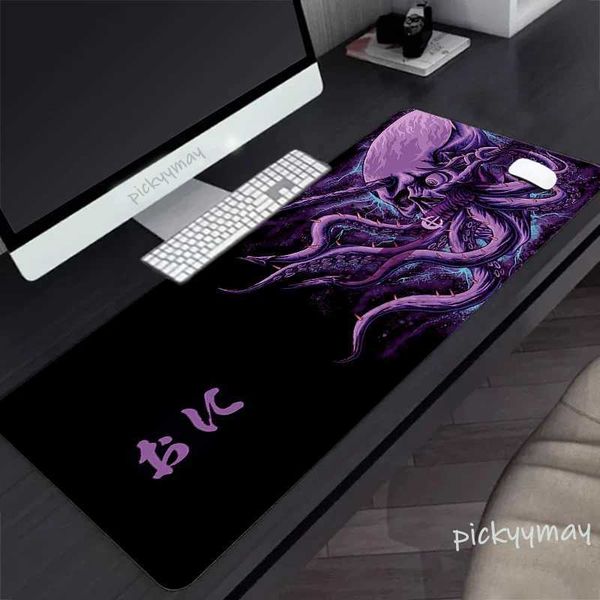 Octopus Large Black Mousepad Gamer Mousepads Keyboard Mat Desk Rug Beast Pc HD Desk Mats Company Mouse Pad For GiftM240802